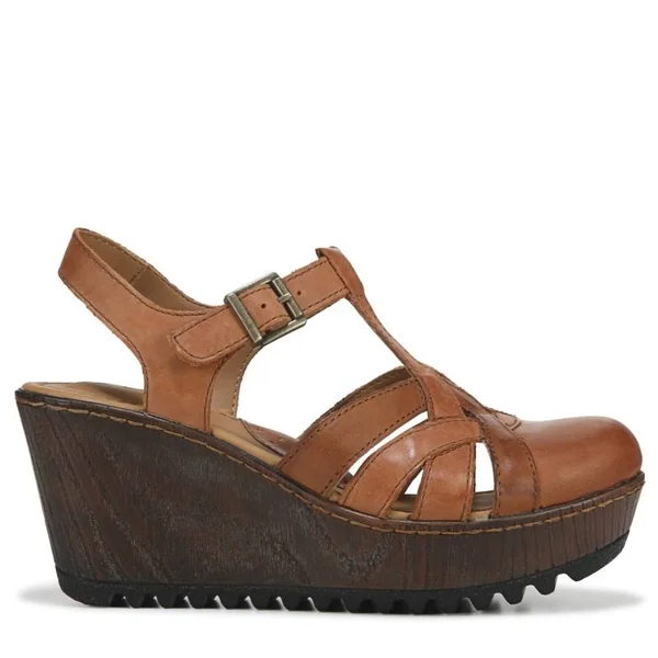 B.O.C Lizzie Wedge Sandal - Women's - Cognac Leather