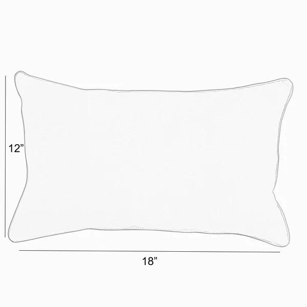 Sunbrella Spectrum Peacock Corded Indoor/ Outdoor Pillows (Set of 2) - 12 in x 24 in