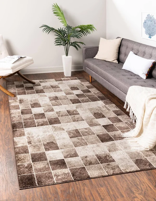Unique Loom Congo Wildlife Area Rug - 5& x 8& Light Brown