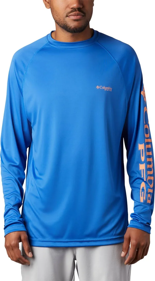 Columbia Men's Big & Tall PFG Terminal Tackle Shirt - Vivid Blue/Bright N - 4X