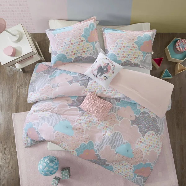 Urban Habitat Kids Cloud Cotton Printed Comforter Set Pink Full/Queen