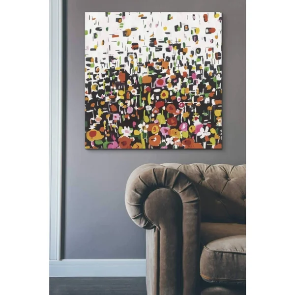 Epic Graffiti Flower Shower Crop by Wild Apple Portfolio - Giclee Canvas Wall Art, 12x22X12x22 18x22 x 18x22