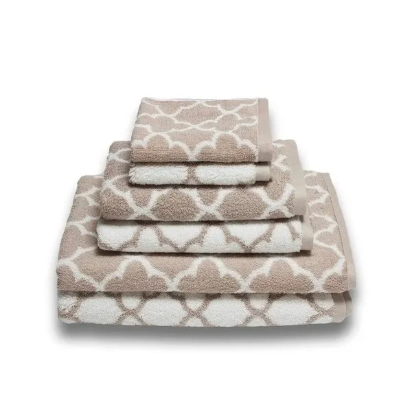 Irongate 6-Piece Cotton Bath Towel Set (Spa Blue/White)