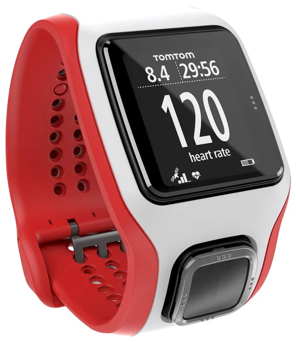 TomTom Runner Cardio GPS Watch - White/Red