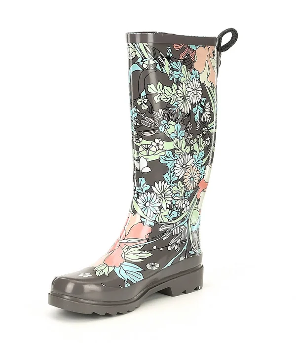 Sakroots Rhythm Rainboot 10 Women's Black-White