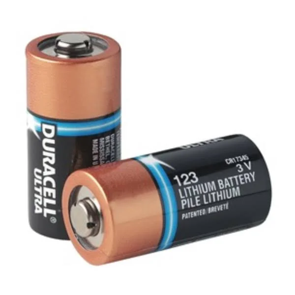Duracell DL123A Battery, 123, Lithium, 3V, Pk 10