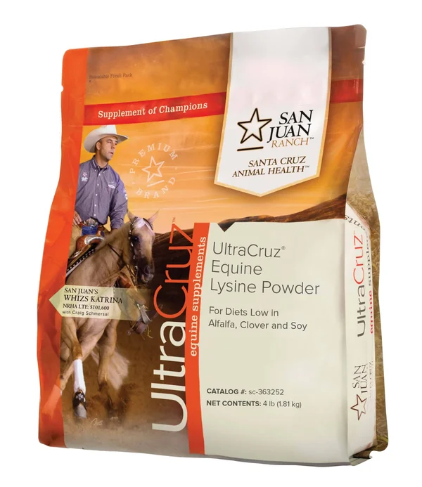 UltraCruz Equine Lysine (Pure) Supplement for Horses - 4 lb, Powder (360 Day Supply)
