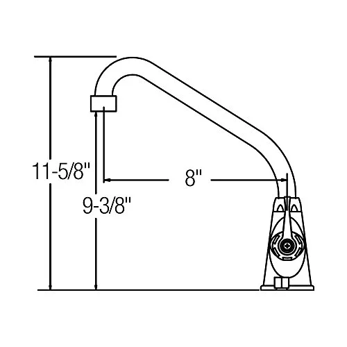 Elkay Chrome Single Hole with Concealed Deck Faucet-LK500HA08T4