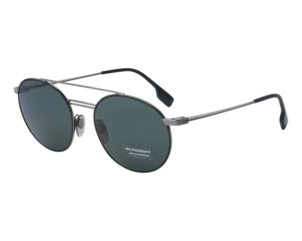 Burberry BE3109 Sunglasses - 53-19-145, 100371 Gunmetal/Matte Green