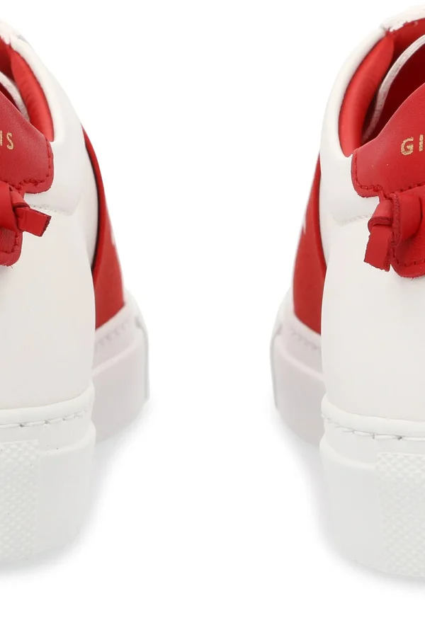 Givenchy White & Red Elastic Urban Street Sneakers