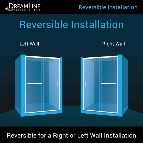 DreamLine SHDR-0948720-01 Infinity-Z Frameless Sliding Shower DOOR, 44 to 48-Inch, Chrome Finish