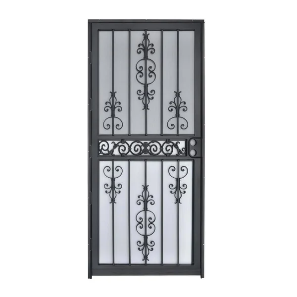 Gatehouse Garden View 36-in x 80-in Black Steel Recessed Mount Security Door - LF609-36-BLK
