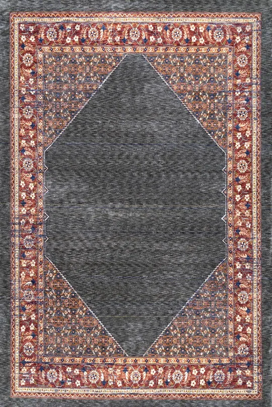nuLOOM Vintage Purnell Floral 4& x 6& Area Rug - Rust - STCV04B-406