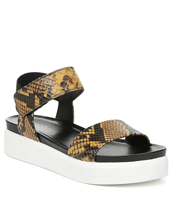 Franco Sarto Women's Kana Platform Sandal - Yellow Leather