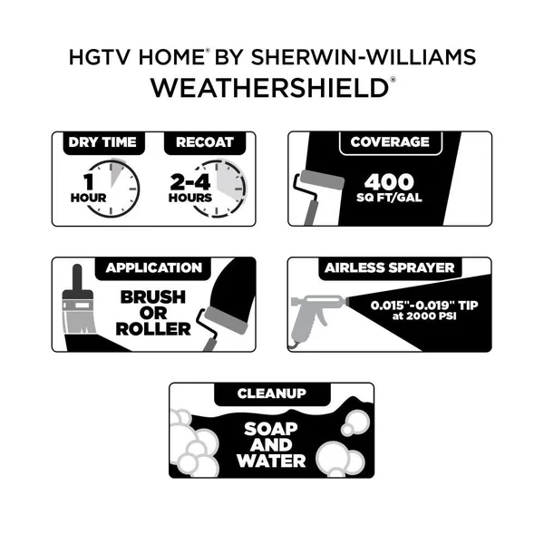 Hgtv Home by Sherwin-Williams WeatherShield Satin Software Hgsw1463 Exterior Paint (5-Gallon) - HGSW1463-636323