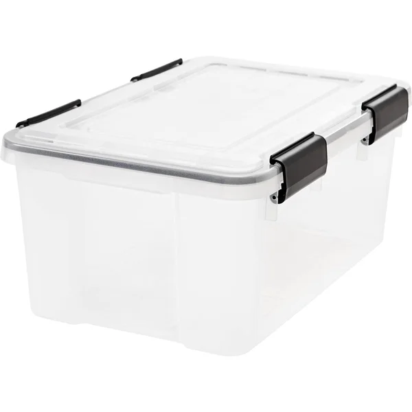 Iris 19 Qt. Weathertight Storage Box in Clear (5-Pack)