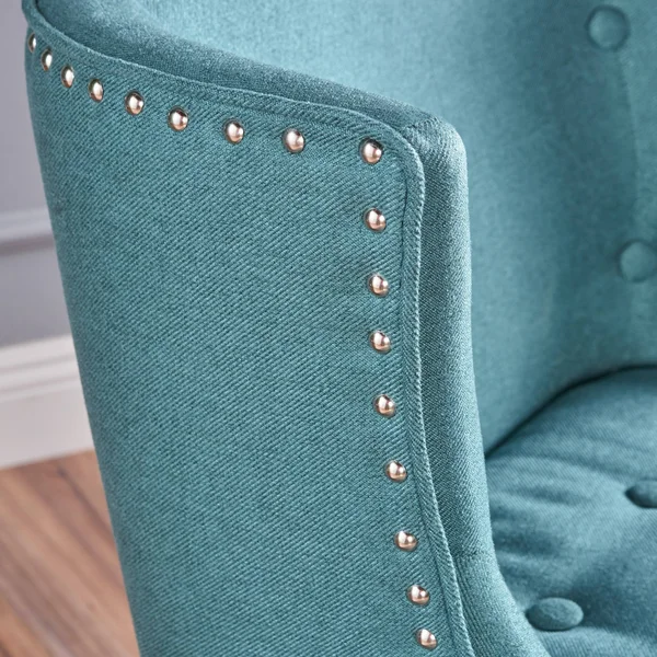 Aria Fabric Occasional Wing Back Chair - Gray