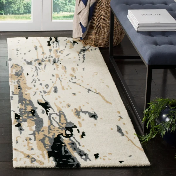 Safavieh Bella BEL117A 2&3x22 x 9&0x22 Runner Ivory, Grey Area Rug