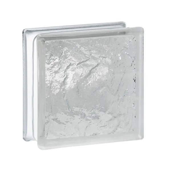 Seves 5.75 in. x 5.75 in. x 3.12 in. Ice Pattern Glass Block (10-Pack)