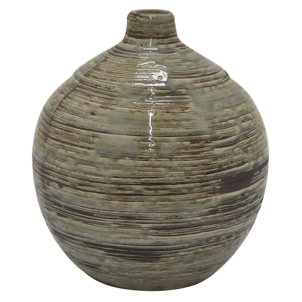 Plutus Brands PBTH93391 Vase in Gray - Porcelain