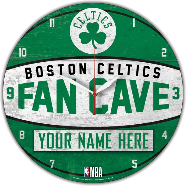 WinCraft Boston Celtics Personalized 14'' Round Wall Clock