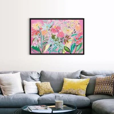 Allow Yourself to Grow by Kait Roberts - Painting Print on Canvas Red Barrel Studio Format: Black Framed, Size: 34x22 H x 50x22