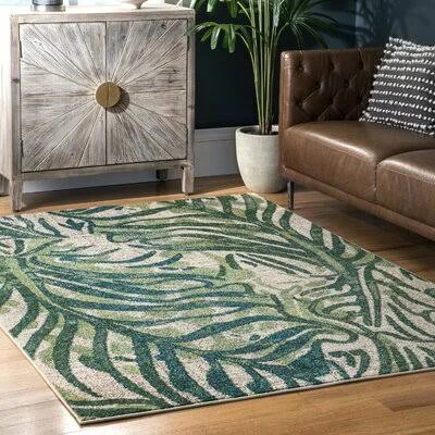 Schiavone Floral Green/Beige Area Rug Bay Isle Home Rug Size: Rectangle 6& 7x22 x 9&
