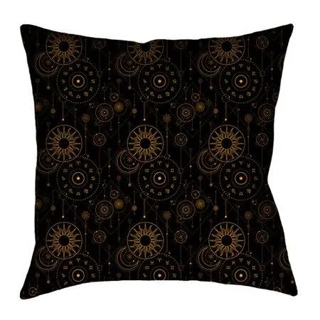 Latitude Run Avicia Pillow COVER - Size: 16\ x 16\, Black