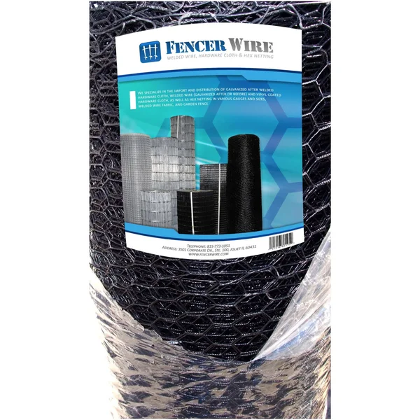 Fencer Wire Nv16-g3x150m1h 150 ft. x 12 x 36 inch 16 Gauge Vinyl Green Hex Netting
