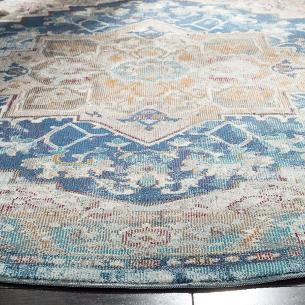 Safavieh Aria ARA119B 5&1x22 x 7&6x22 Blue - Beige Area Rug