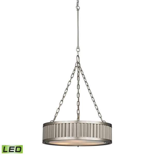 Elk Lighting 46114/3 Linden Manor 3 Light Pendant in Brushed Nickel
