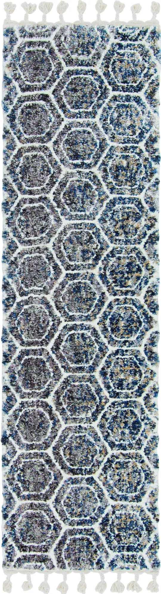 94x22 x 126x22 x 1x22 Grey or Teal Polyester Rug