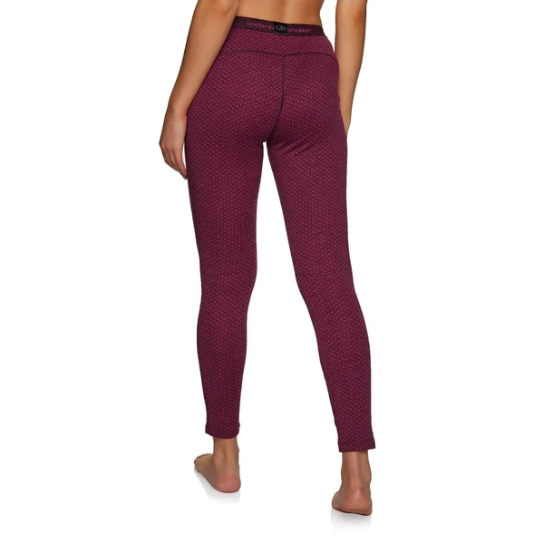 Icebreaker Women's 250 Vertex Legging - XL - Mountain Dash Jacquard Prism - Velvet