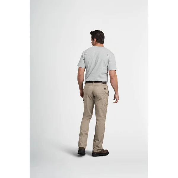 Dickies Men's Flex Regular Fit Straight Leg Tough Max Ripstop Carpenter Pants, Rinsed Desert Sand
