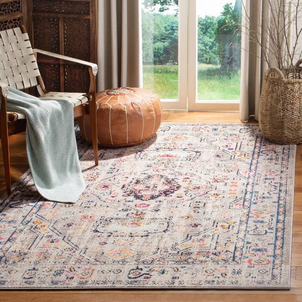 Safavieh Madison Andra Boho Oriental Distressed Rug - 8& x 10& - Dark Blue/Light Blue
