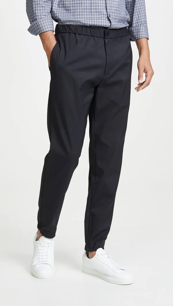 Theory Men's Terrance Neoteric Regular Fit Pants - Black - Size Large