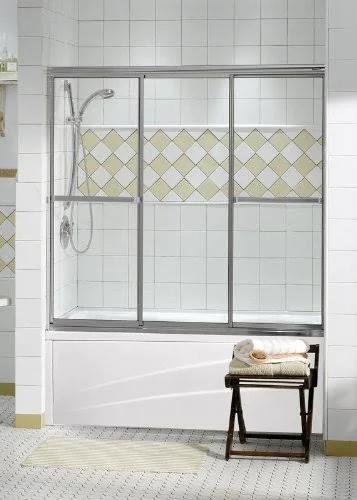 MAAX 138308-970-084-000 Triple Plus 53 inch to 55 inch Sliding Tub Door - Chrome