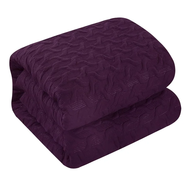Chic Home Jas 2-Piece Embossed Comforter Set - Twin, Plum