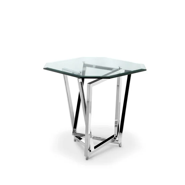 Magnussen Lenox Square Octagonal End Table - Silver