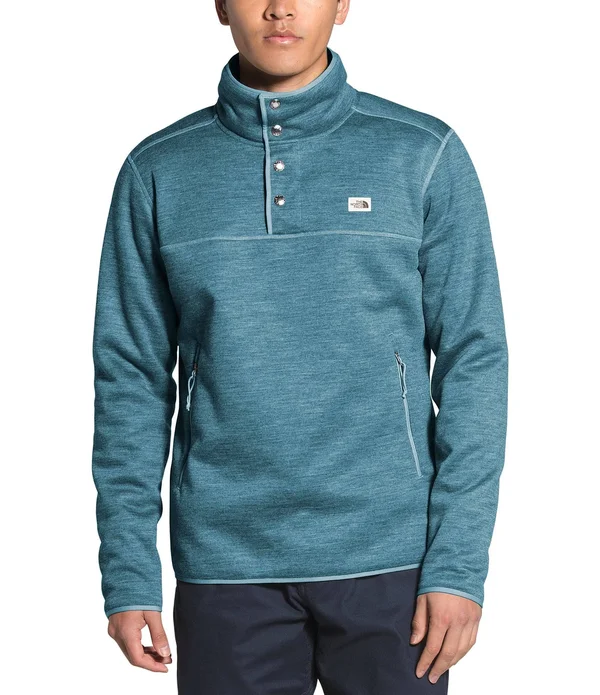 The North Face Sherpa Patrol 1/4-Snap Pullover - Men's Mallard Blue White Heather - S
