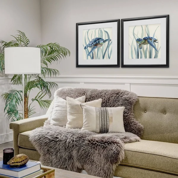 Wexford Home Turtle in Seagrass I -2 Piece Set