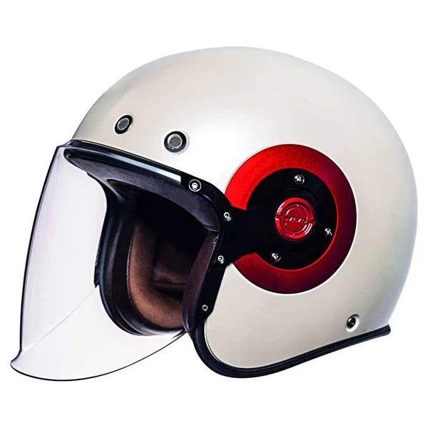 SMK Eldorado Jet Helmet - white-red, Size S