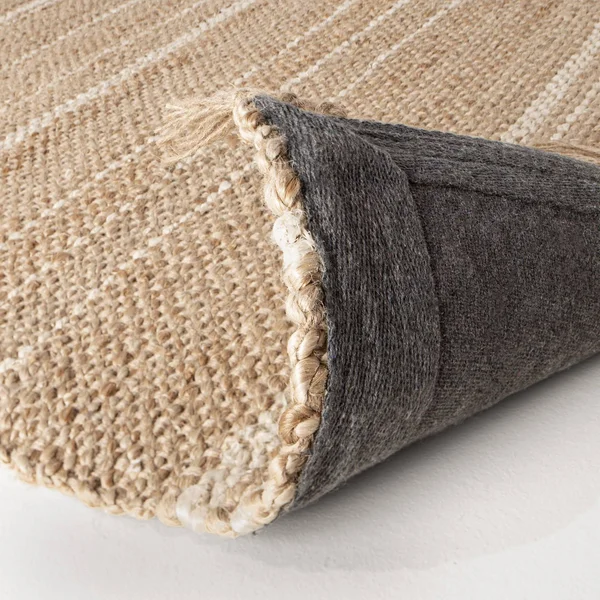 2&4x22 x 7& Natural Jute Variegated Stripe Area Runner Cream - Hearth & Hand with Magnolia