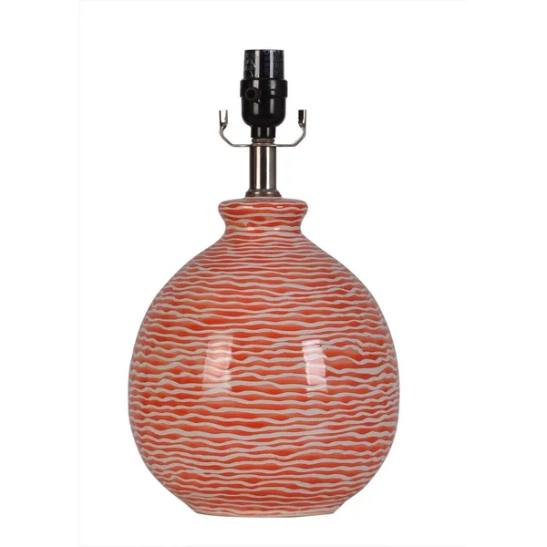 Ceramic Table Lamp with Shade On/Off CFL Bulb Included