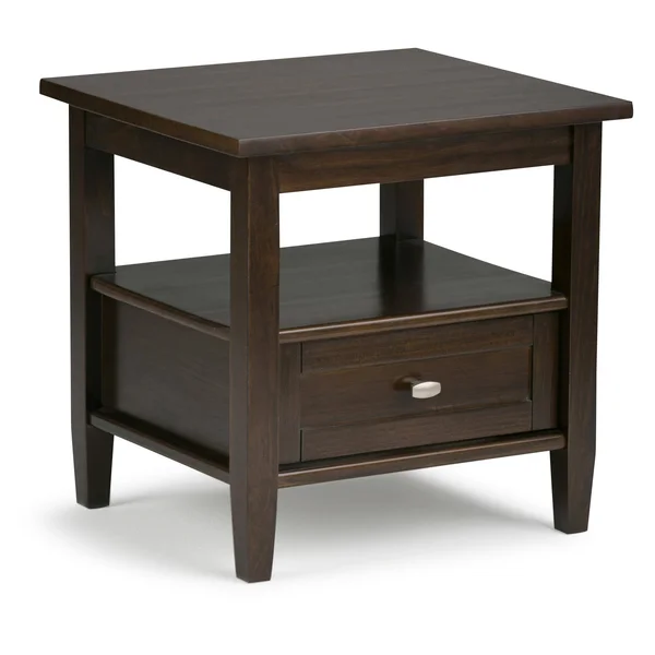 Simpli Home Warm Shaker End Side Table - Brown