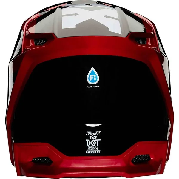 Fox Racing V2 Hayl Helmet Large Flame Red