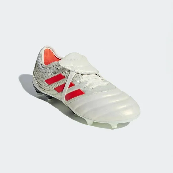 Adidas Men's Copa Gloro 19.2 FG Firm Ground Soccer Cleats (Off White/Solar Red) - 6.5