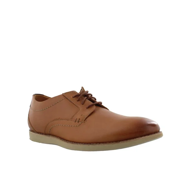 Clarks Men's Raharto Plain Toe Oxford Shoes, Dark Tan, 9 M