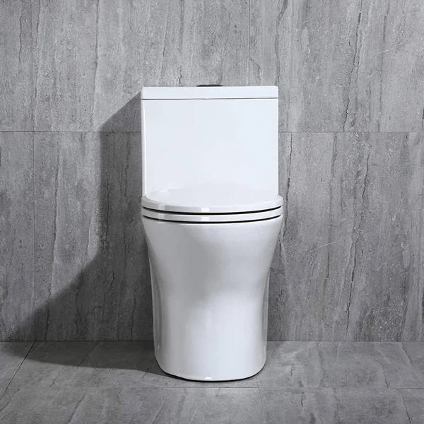 Woodbridge Modern Design, Elongated One Piece Toilet Dual Flush 1.0/1.6 Gpf, with Soft Closing Seat, White, T-0032