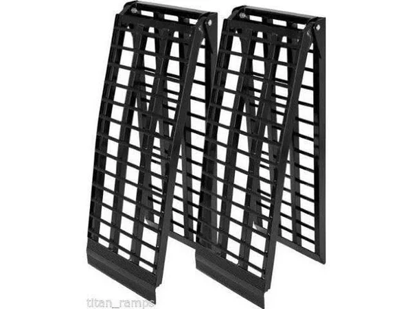 Titan Ramps 8 ft HD Wide 4 Beam UTV Loading Ramp Ranger Rhino Gator ATV Truck (94DUTV)